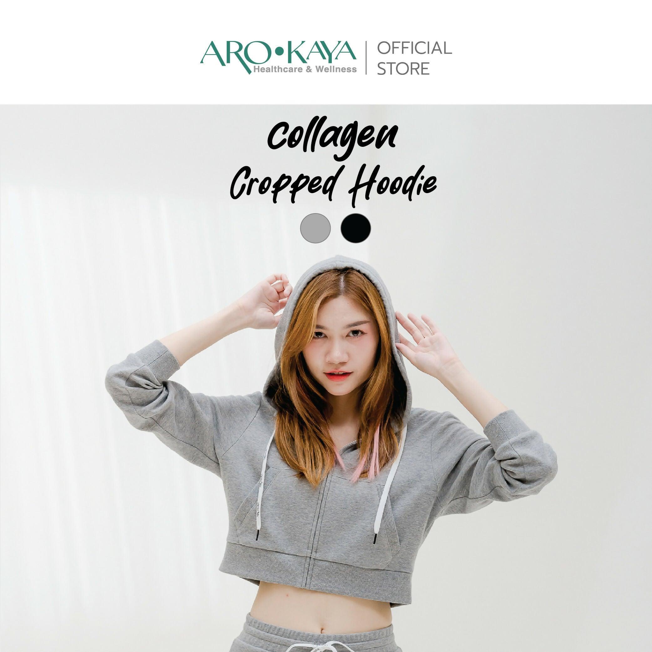 AROKAYA Collagen Cropped Hoodie - BigxShow