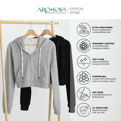 AROKAYA Collagen Cropped Hoodie - BigxShow