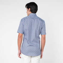 OLYMP LUXOR Shirt Navy blue shirt, printed pattern, comfortable to wear, easy to iron.