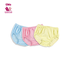 Little Wacoal (Little Wacoal) Girls' elastic underwear, rabbit pattern, for children aged 2-12 years, size S-XL, pack of 3, white, blue, pink 