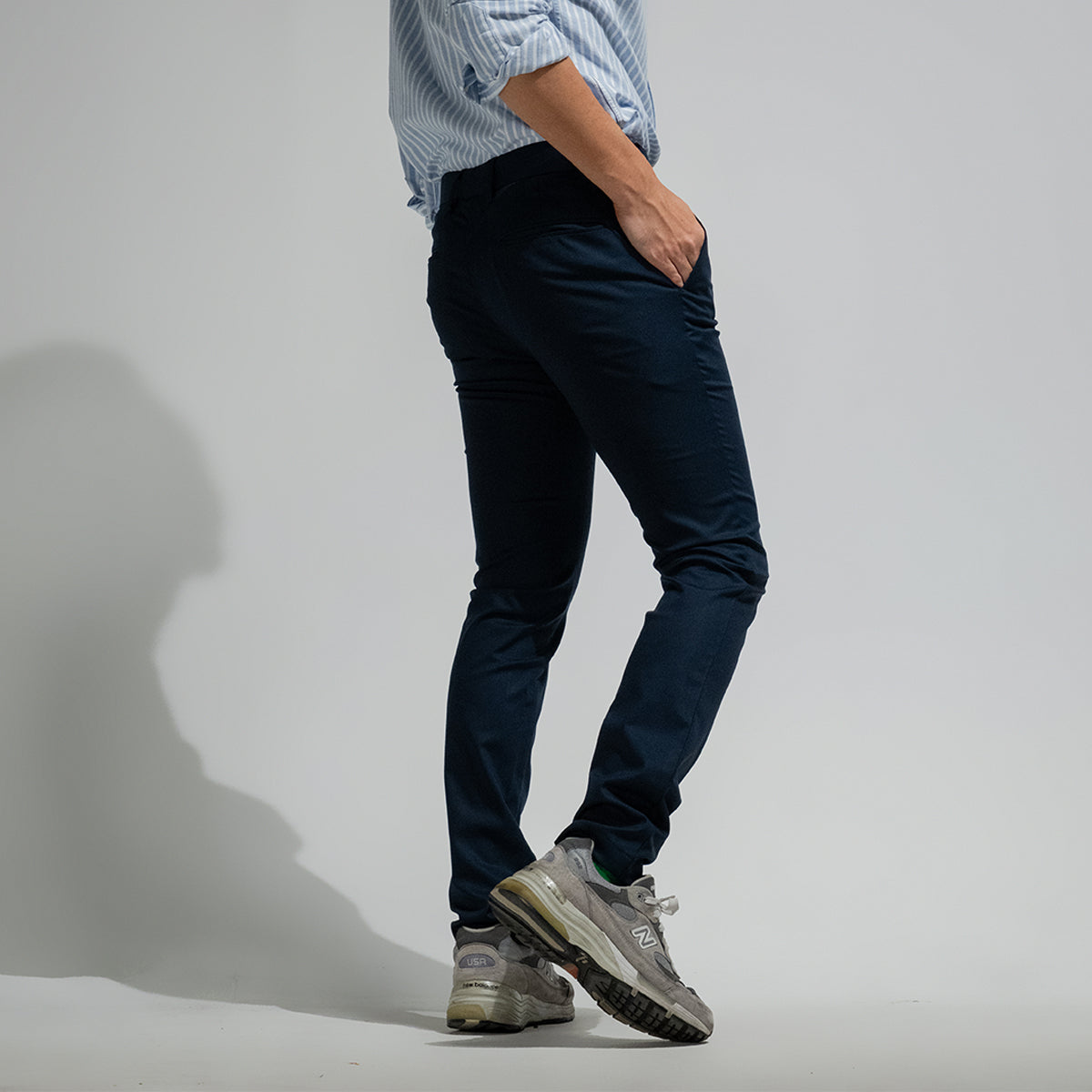 era-won Workday University - R long slacks, Super Skinny style, with elastic, Dark Blue (navy) 
