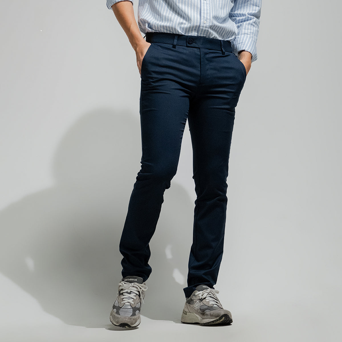 era-won Workday University - R long slacks, Super Skinny style, with elastic, Dark Blue (navy) 