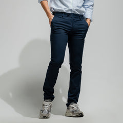 era-won Workday University - R long slacks, Super Skinny style, with elastic, Dark Blue (navy) 
