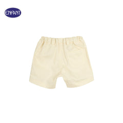 ENFANT (Enfant) Short-sleeved button-down shirt + three-quarter pants set for children aged 6 months - 8 years, SoS Art toy collection, cream color 