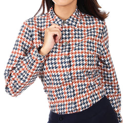 Women's long-sleeved shirt, model WACR610W9BRE0 Regular Fit, brown