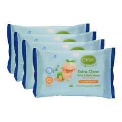 Enfant อองฟองต์ Organic Extra Clean Face & Body Wipes ทิชชูเปียก สูตรลดการสะสมของสิ่งสกปรก 1 ห่อ มี 30 แผ่น /1 แพค มี 4 ห่อ