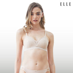 ELLE lingerie Paddedbra, wireless bra, lace fabric (Retro Lace) LB6735
