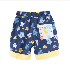 ENFANT Ongfont Sleeveless Hoodie + 3/4 Pants, Sea Turtle Collection, Leatherback Turtle Print, Cotton Satin Blend, 6 Months - 8 Years, Yellow 