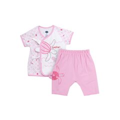 ENFANT Ongfont short-sleeved shirt + shorts set, Sea Turtle collection, printed with leatherback turtle pattern, cotton and spandex fabric, for children aged 0-6 months