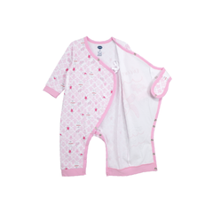ENFANT Ongfont long-sleeved jumpsuit, Sea Turtle collection, printed with leatherback turtle pattern, cotton and spandex fabric for children aged 0-12 months.