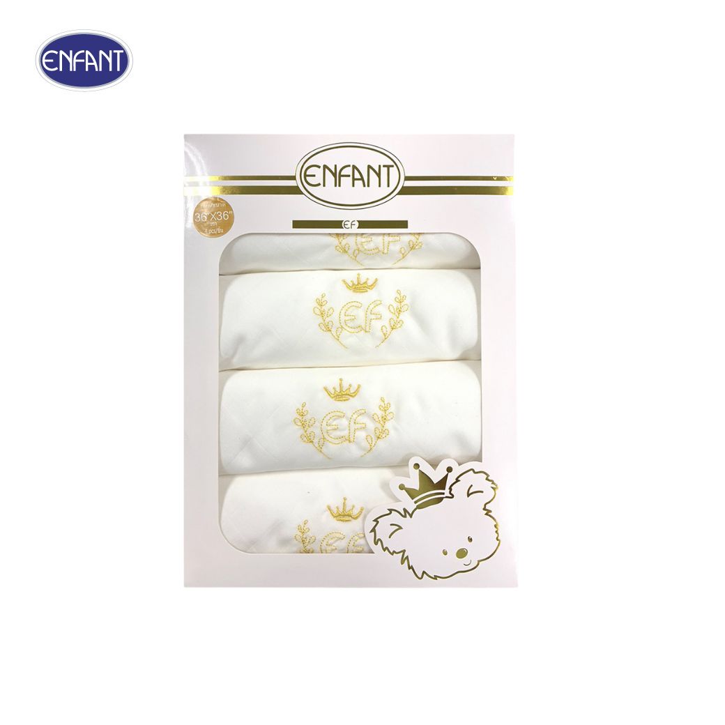 Enfant Gold Enfant newborn diapers, gold Enfant pattern, size 36x36 inches (pack of 4 pieces)