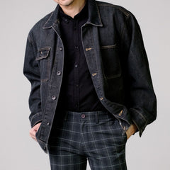 era-won Jacket Oversized DENIM JACKET OVERSIZE Black Ghost 