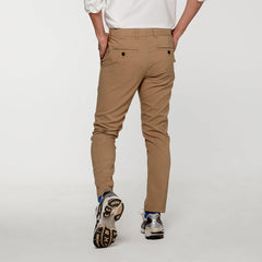 era-won Cropped pants, Luxury details model, Beige color 