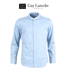 GUYLAROCHE Chinese collar shirt, plain color, logo embroidery (BAB6201P3)