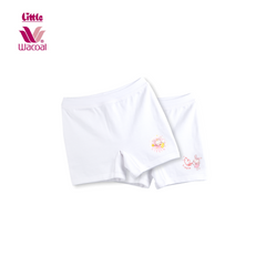 Little Wacoal (ลิตเติ้ล วาโก้) กางเกง Boxer เด็กผู้หญิง สำหรับเด็กอายุ 2-12 ปี ไซซ์ XS-XL พิมพ์ลายการ์ตูน แพ็ค 2 ตัว สีขาว