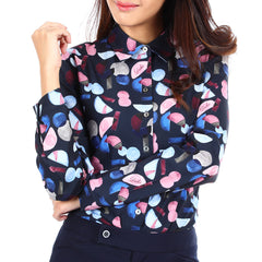 Women's long-sleeved shirt, model WACR611W9NVE0 Regular Fit, blue