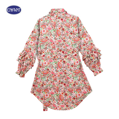 Enfant (อองฟองต์) เสื้อลองเบลาส์ แขนยาว ลายดอกโบตั๋น คอลเลกชั่น Festive ต้อนรีบปีมังกรทอง สำหรับคุณแม่ ไซซ์ M-L สีชมพู