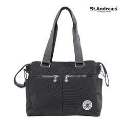 St.Andrews ToteBag + Long Shoulder Strap Model SSH0022 - Black 