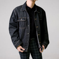 era-won Jacket Oversized DENIM JACKET OVERSIZE Black Ghost 