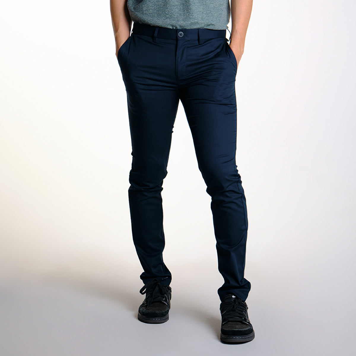 era-won Lightweight Super Skinny long slacks in Navy