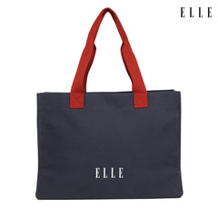 ELLE HOMME BAG Canvas shopping bag with magnetic compartment