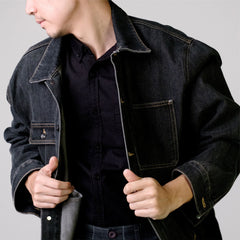 era-won Jacket Oversized DENIM JACKET OVERSIZE Black Ghost 