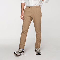era-won Cropped pants, Luxury details model, Beige color 
