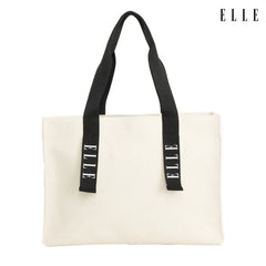 ELLE HOMME BAG Canvas shopping bag with magnetic compartment