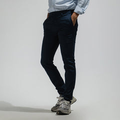 era-won Workday University - R long slacks, Super Skinny style, with elastic, Dark Blue (navy) 
