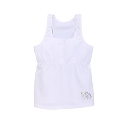 LITTLE WACOAL Girls' tank top, white, 1 piece, mixed styles, size L-XL 
