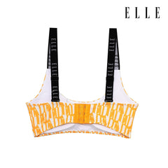 ELLE LINGERIE | SPORT LOOK style underwear, graphic logo print collection, yellow | LB4726