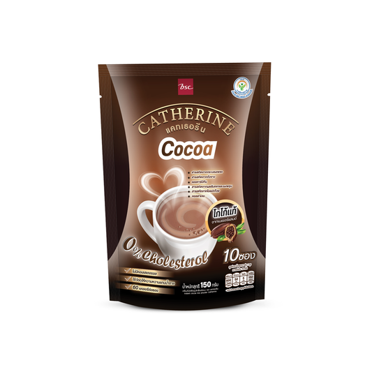 CATHERINE Cocoa Catherine 0% Cholesterol No added sugar Pack size 10 sachets