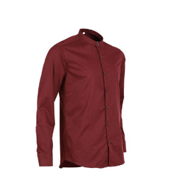 GUYLAROCHE Chinese collar shirt, plain color, logo embroidery (BAB6201P3)