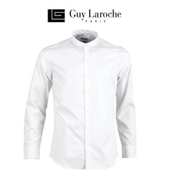 GUYLAROCHE Chinese collar shirt, plain color, logo embroidery (BAB6201P3)