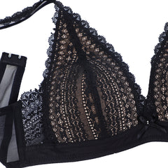 BSC Lingerie Sexy Lace Underwear Wireless Bra Triangle Cup Style - BB3333