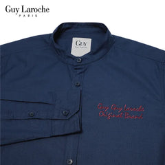 Guy Laroche เสื้อเชิ้ตคอจีนสีพื้น รุ่นขายดี (DAC6260P3)