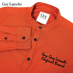 Guy Laroche เสื้อเชิ้ตคอจีนสีพื้น รุ่นขายดี (DAC6260P3)