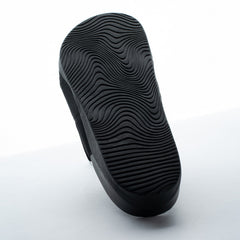 era-won Slide Sandals model S2-STRAP ON, heel strap, black color, Black