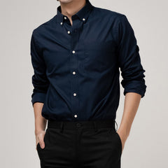 era-won Regular fit shirt Premium Quality Dress Shirt Long sleeves Color Blue01