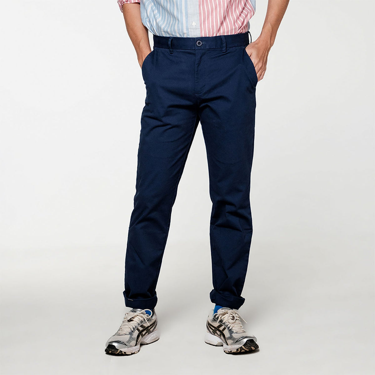 era-won Chino Skinny Pants (stretchy fabric) Navy Blue