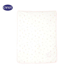 ENFANT ACCESSORY, 30X40 dot-button-lined blanket, sheep pattern