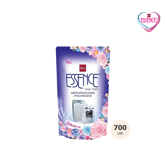 ESSENCE Laundry Detergent Essence for Washing Machines Magic Wash New Fragrance Size 700 ml. (1 box contains 12 bags)