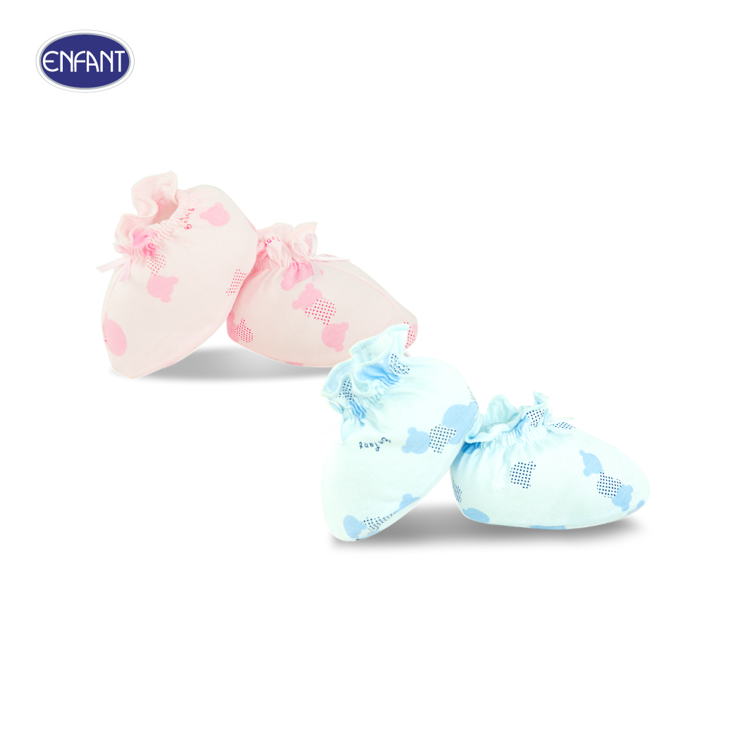 ENFANT (Enfant) baby socks for children aged 0-6 months, Summer Bear collection, genuine cotton fabric