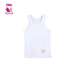 Little Wacoal (ลิตเติ้ล วาโก้) เสื้อกล้ามเด็กผู้หญิง สำหรับเด็กอายุ 2-12 ปี ไซซ์ XS-XL แพ็ค 2 ตัว สีเทา พิมพ์ลายการ์ตูน แพ็ค 2 ตัว สีขาว