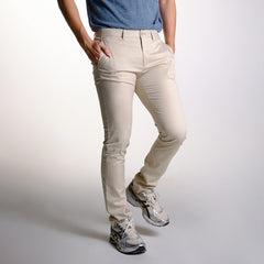 era-won Lightweight Super Skinny long slacks in Cream color 