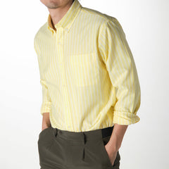 era-won Premium Quality Dress shirt Regular Shirt Long sleeves Yellow 