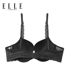 ELLE Lingerie Moulded Bra Push-up bra, smooth cups, lace trim - LB7534