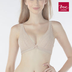 BSC Lingerie Sexy Lace Underwear Wireless Bra Triangle Cup Style - BB3333