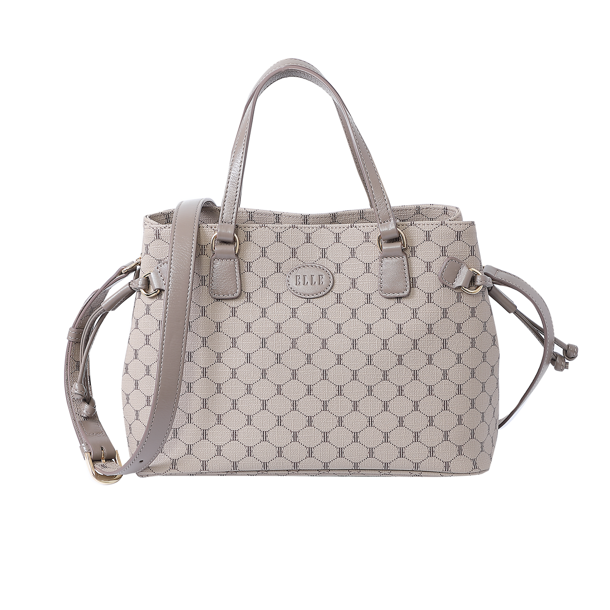 ELLEBAG กระเป๋าสะพาย MONOGRAM STYLE HANDBAG COLOR BROWN EWH901