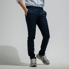 era-won Workday University - R long slacks, Super Skinny style, with elastic, Dark Blue (navy) 